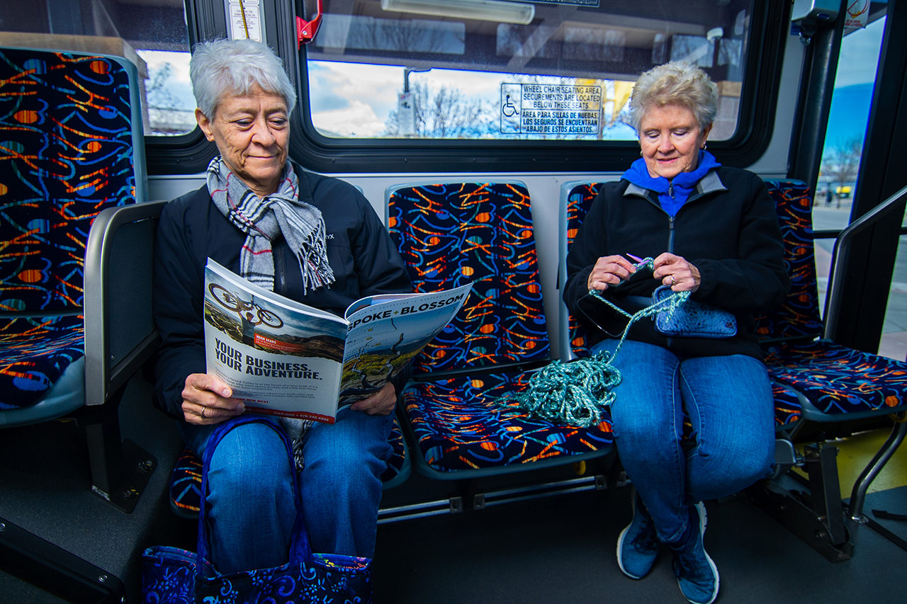 Grand Valley Transport - Older Adults traveling in a bus
