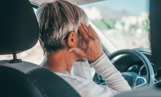 A woman Driving with a Disability